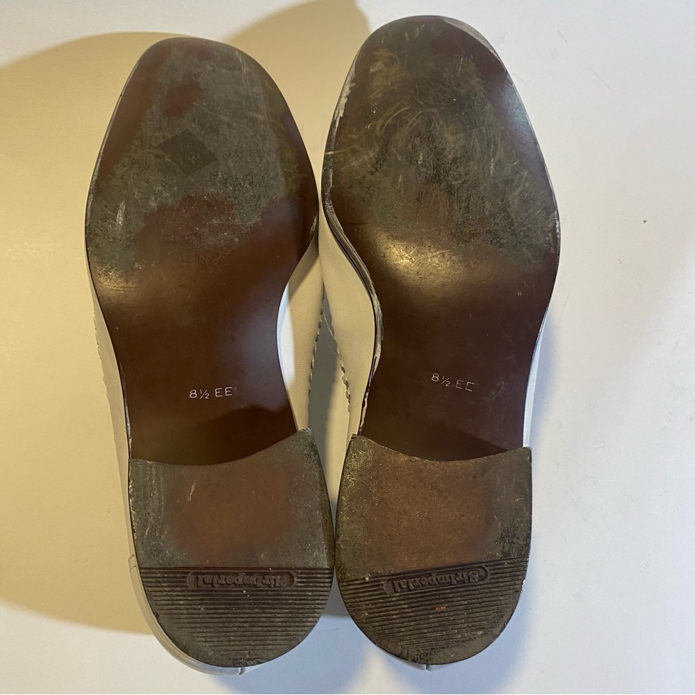 Sir Imperial white leather loafers SZ 8 1/2 EE, condition as shown GUC - Picture 9 of 9